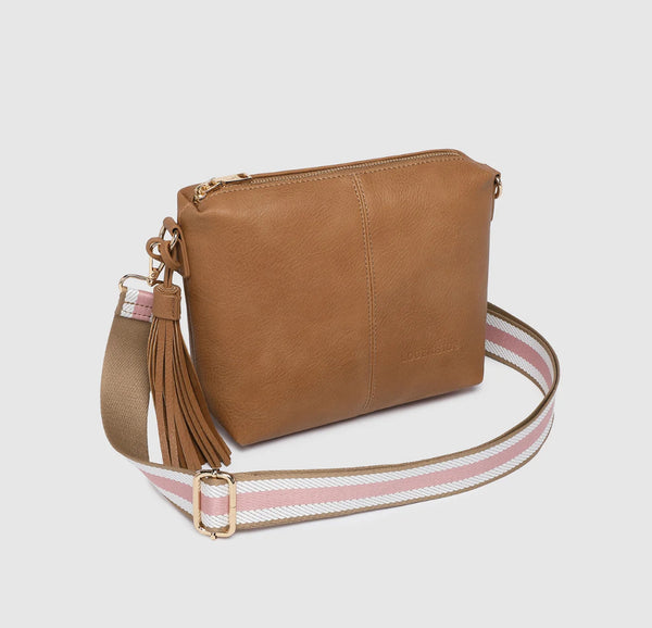 Kasey Stripe Crossbody Bag - Camel
