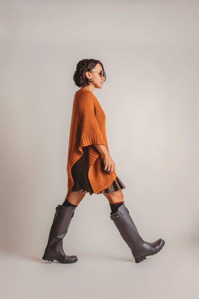 Chic Woody Brown - Adjustable Wellington Boots