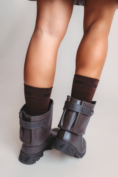Chic Woody Brown - Adjustable Wellington Boots
