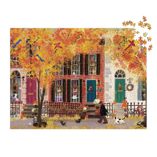 Autumn in the Neighbourhood 1000 Piece Puzzle - Galison