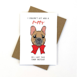 Greeting Card - Puppy (French Bulldog)