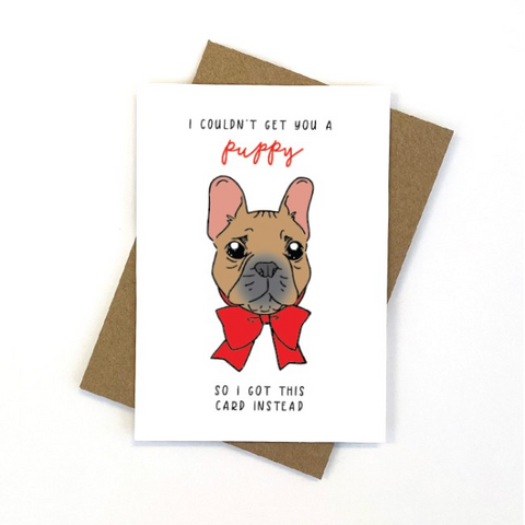Greeting Card - Puppy (French Bulldog)