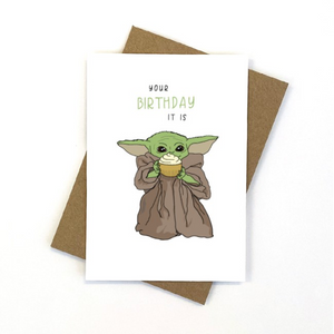 Greeting Card - Baby Yoda Birthday