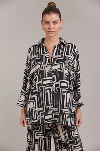 Elsie Relaxed Shirt ONE SIZE - Geo