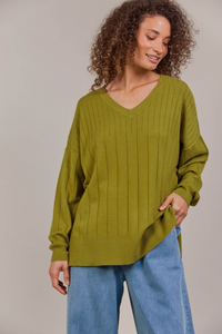 Palmer Relaxed Knit - ONE SIZE - Chartreuse