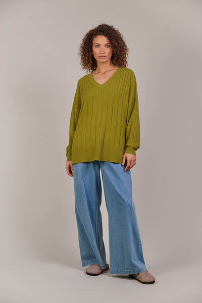 Palmer Relaxed Knit - ONE SIZE - Chartreuse