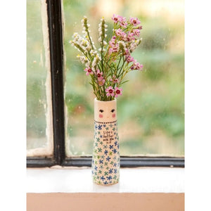 Folk Friend Bud Vase - Life is Better