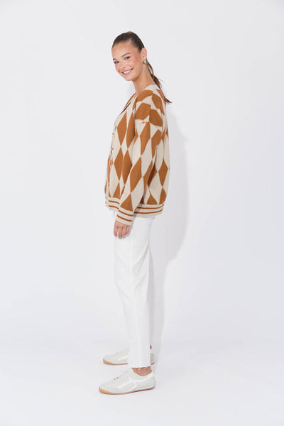 Casablanca Lurex Cardigan - Sand/ Dune