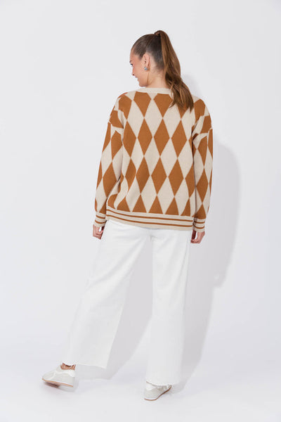 Casablanca Lurex Cardigan - Sand/ Dune