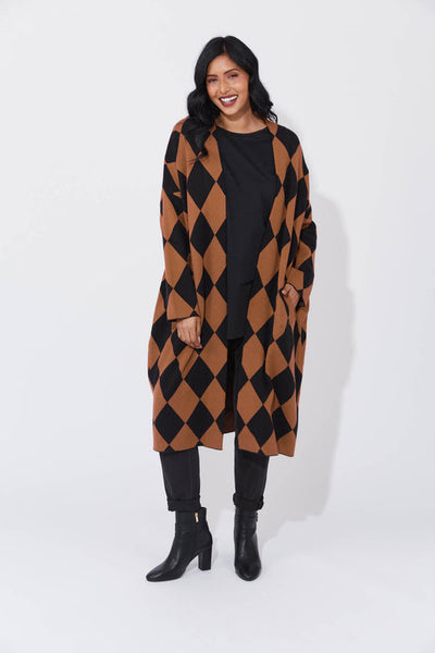 Casablanca Cardigan - Kohl/ Dune (ONE SIZE)