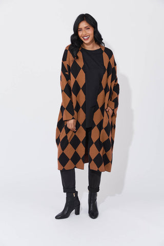 Casablanca Cardigan - Kohl/ Dune (ONE SIZE)