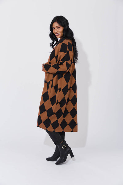 Casablanca Cardigan - Kohl/ Dune (ONE SIZE)