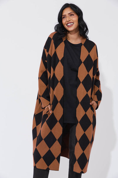 Casablanca Cardigan - Kohl/ Dune (ONE SIZE)