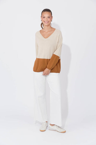 Casablanca Block Knit - Sand/ Dune