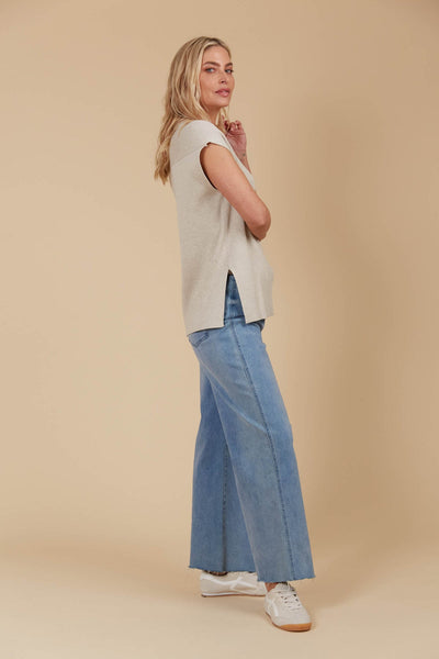 Tala Knit Vest - Canvas