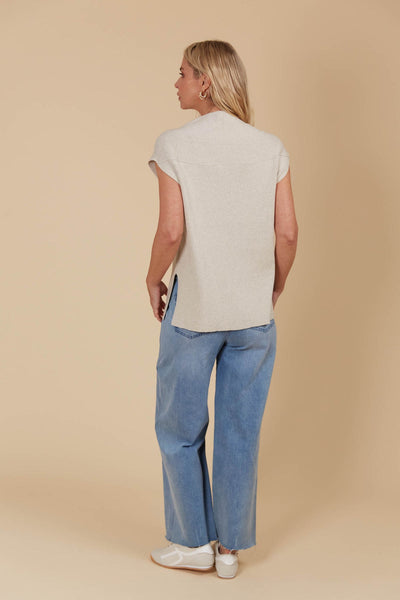 Tala Knit Vest - Canvas