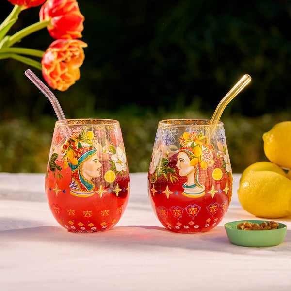 Glass Tumbler - Italian Summer