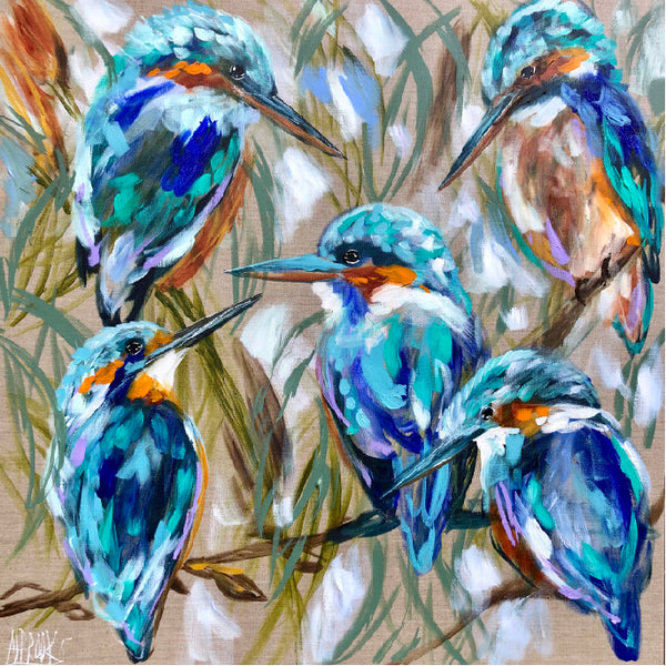 Amanda Brooks Magnetic Blues - Lillirock Coasters