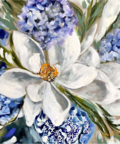 Amanda Brooks Magnetic Blues - Lillirock Coasters