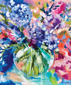 Amanda Brooks Magnetic Blues - Lillirock Coasters