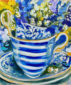 Amanda Brooks Magnetic Blues - Lillirock Coasters