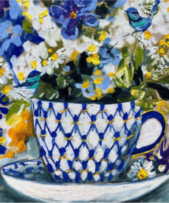 Amanda Brooks Magnetic Blues - Lillirock Coasters