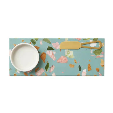 Jewel 3pc Terrazzo/Ceramic Serving Set
