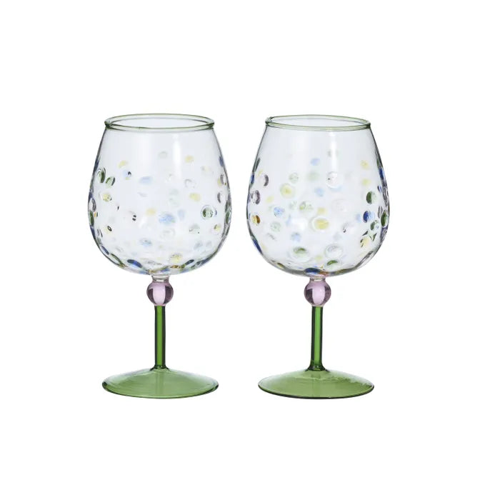 Lulu S/2 Gin Balloon - Green / Pink