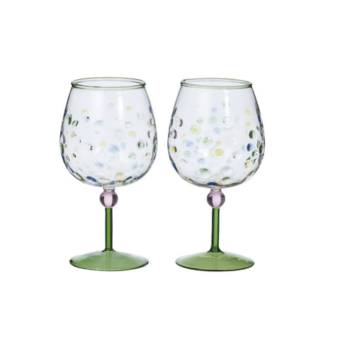 Lulu S/2 Gin Balloon - Green / Pink