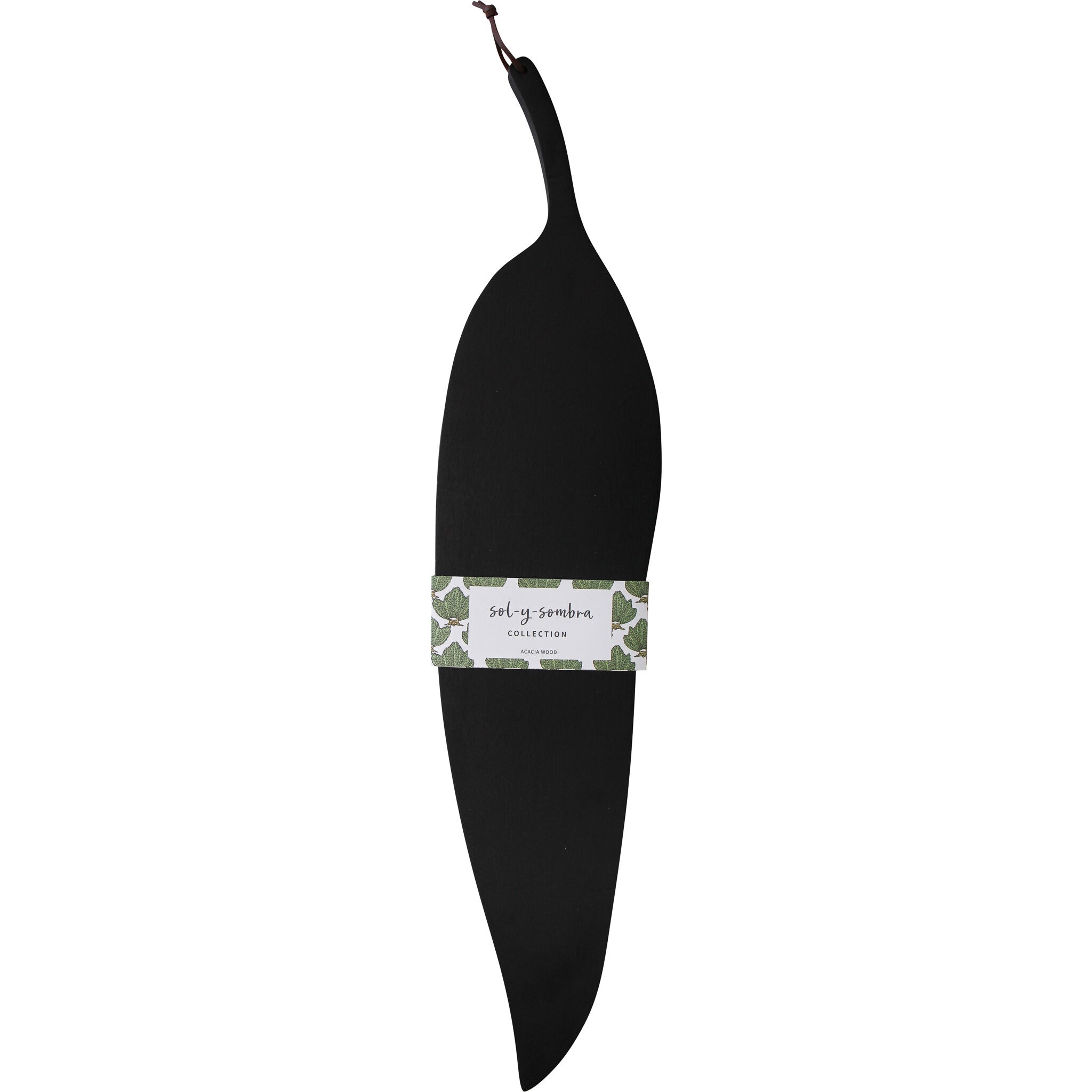 Gum Leaf Serving Board - Black