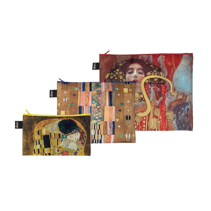 LOQI Gustav Klimt Zip Pocket 3 pc Set