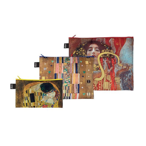 LOQI Gustav Klimt Zip Pocket 3 pc Set