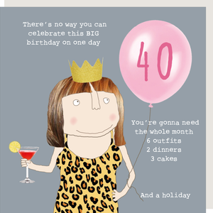 Greeting Card - Girl 40 Bday