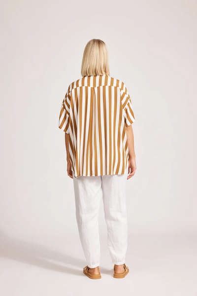 Treville Stripe Shirt - ONE SIZE - Caramel