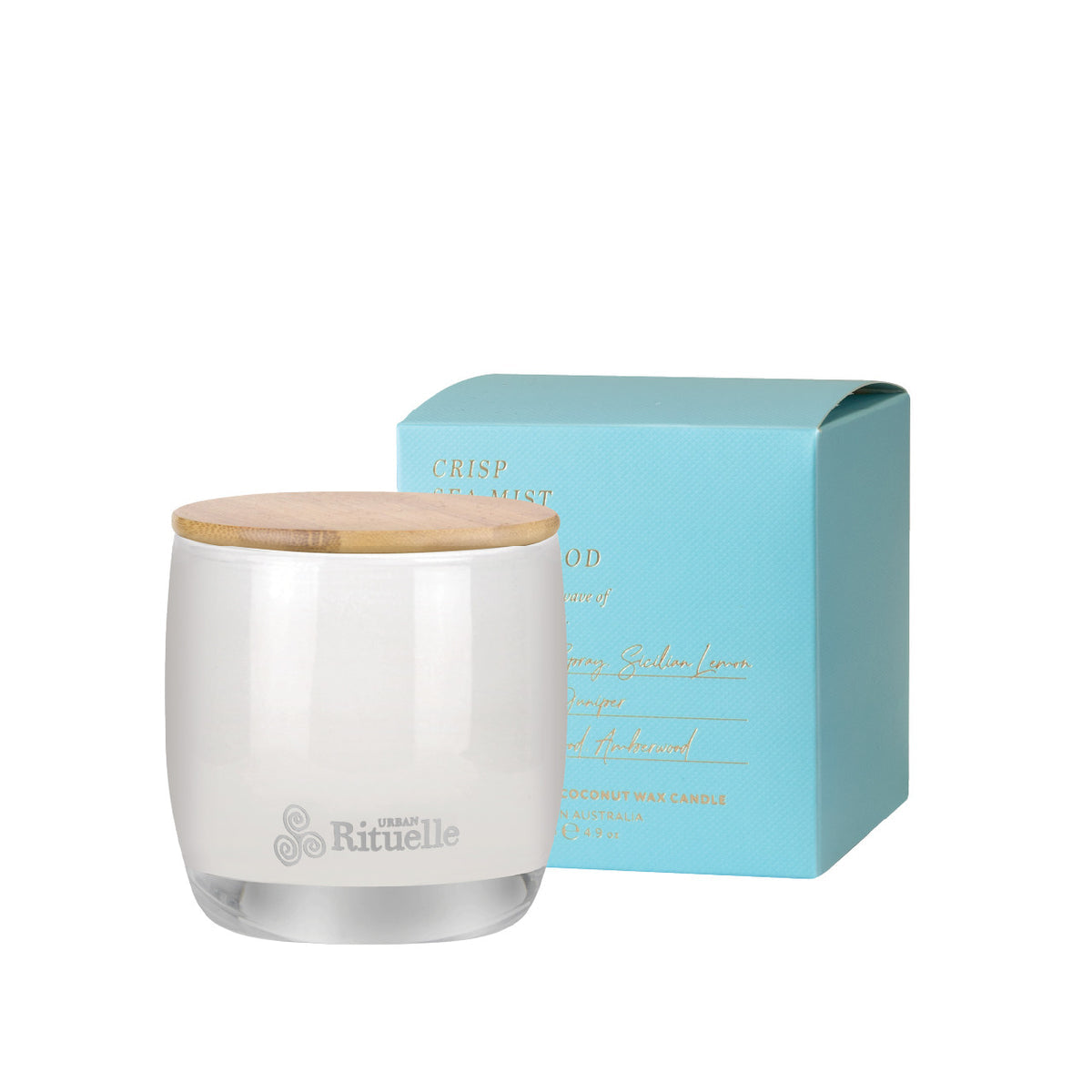 Crisp Sea Mist Juniper Amberwood - Soy & Coconut Wax Candle