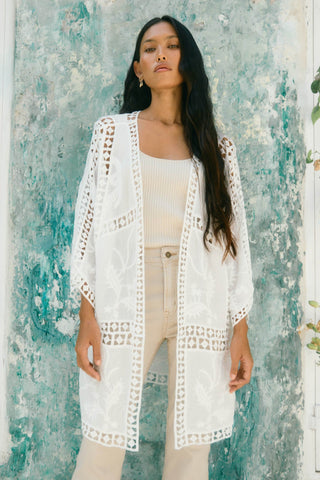 Online Lace Kimono ONE SIZE - Lotus