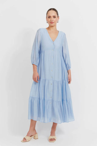 Baja Button Maxi Dress - Safira