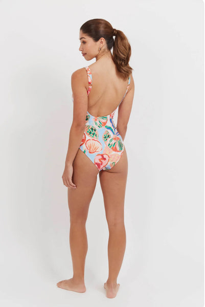 Baja Twist One Piece Swimsuit - Tide