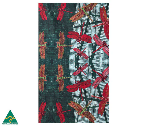 Indigenous Art Tea Towel - Sheryl J Burchill - Rainforest