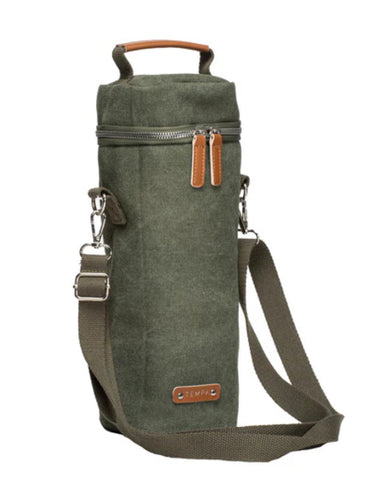 Tempa Kayce Single Insulated Wine Bag - Olive Green