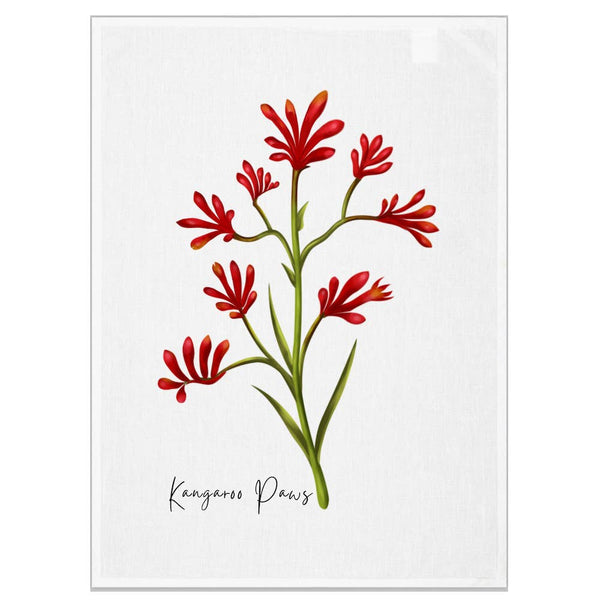 Cotton Tea Towel - Kangaroo Paw