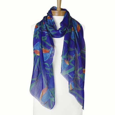 Cotton Scarf - Kingfisher (Navy)