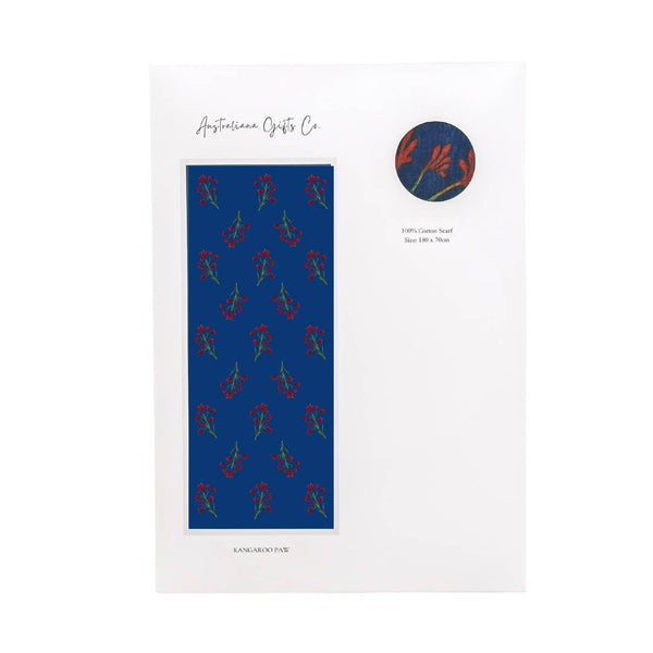 Cotton Scarf - Kangaroo Paw (Navy)