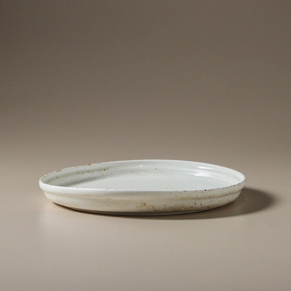Suiki Dinner Plate - White Speckle (pick up only)
