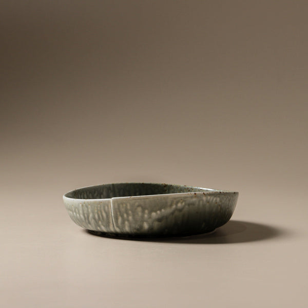 Mizu Deep Side Plate - Olive Speckle (pick up only)