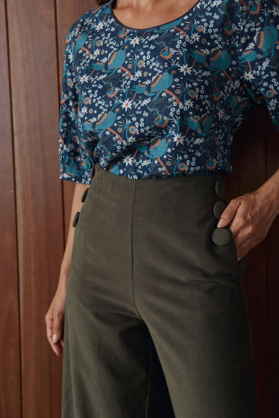 Talia Trouser Corduroy - Thyme