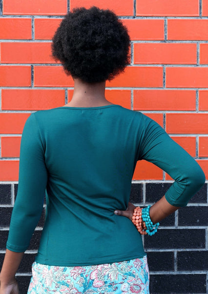 Boat Neck Top - Teal