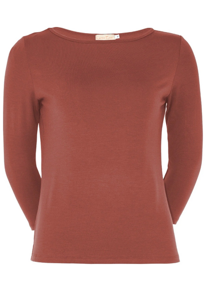 Boat Neck Top - Terracotta