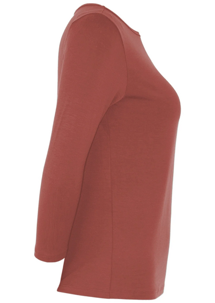 Boat Neck Top - Terracotta