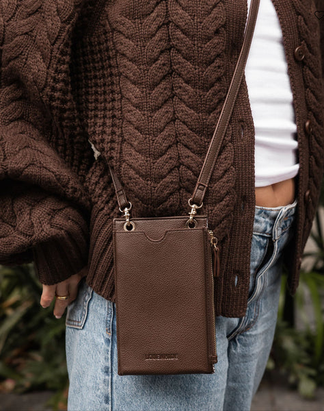 Suki Phone Bag - Chocolate